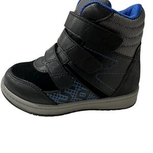 Boys High-Top Orthopedic Sneakers Black/Blue – Velcro Closure